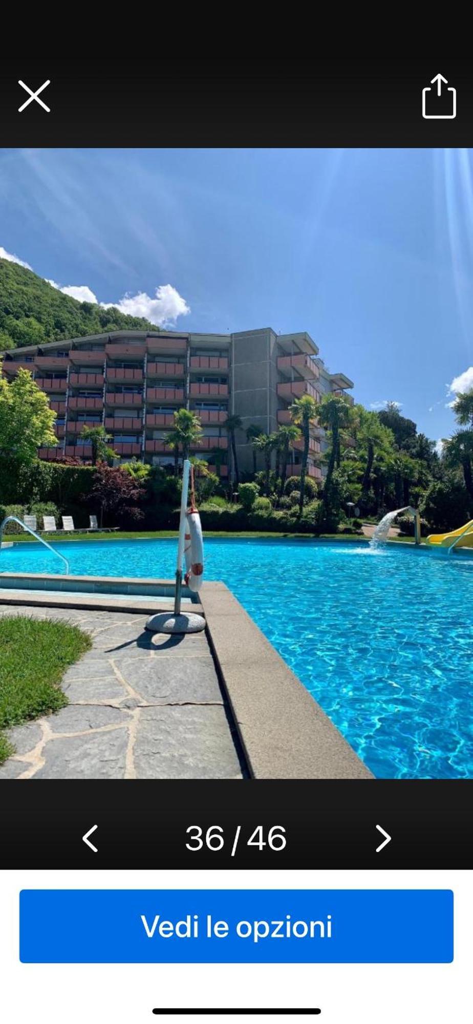 Luganersee, Pool, Strand, Parkplatz, Suite 204 비소네 외부 사진